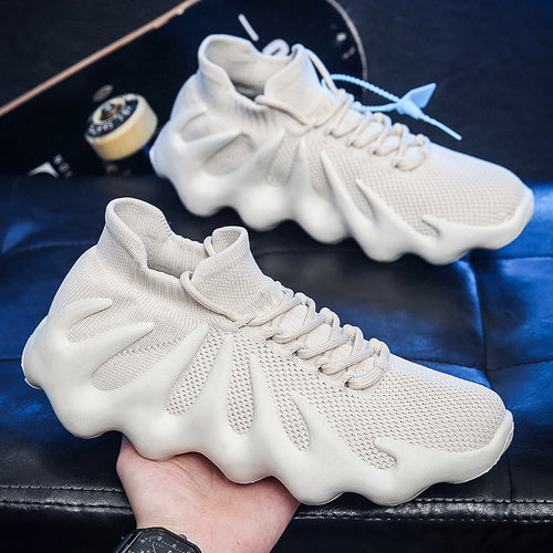 Damen atmungsaktive Freizeitsneaker mit elastischem Kragen und innovativem Sohlen-Design EB