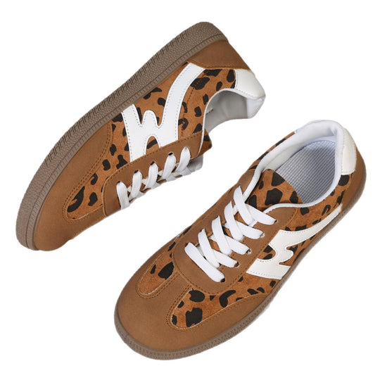 Damen Mode-Sneaker mit einzigartigem Leo-Design und rutschfester Sohle EB