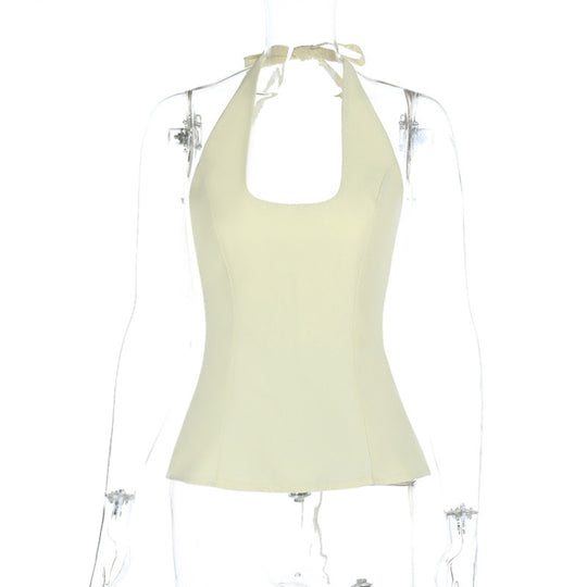 Damen Elegantes Neckholder-Top mit ausgestelltem Saum EB