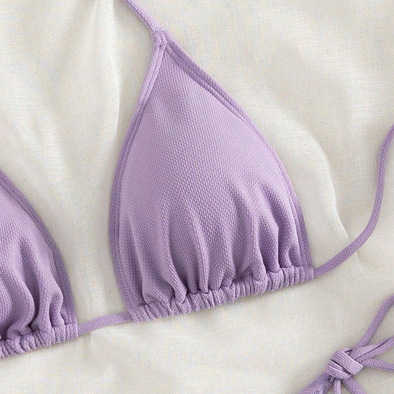 Damen Triangel-Bikini mit verstellbaren Bindebändern EB