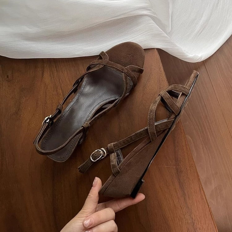 Damen elegante Sling-Pantoletten mit modischem Riemen und komfortabler Sohle EB