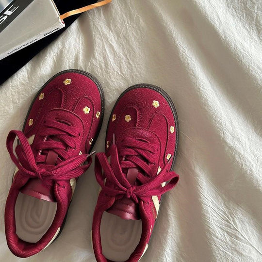 Damen Sneakers mit floralem Design und atmungsaktiver Oberfläche EB
