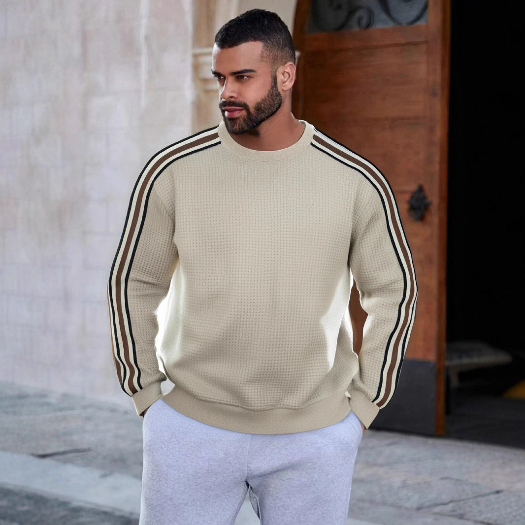 Herren Sportlicher Sweatshirt mit strukturierter Oberfläche und modernen Streifen EB