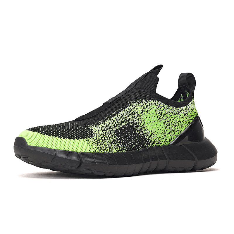 Damen Sportliche Slip-On Sneakers mit atmungsaktiver Strickoberfläche EB