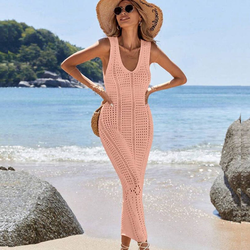 Damen gehäkeltes Sommer-Maxikleid EB
