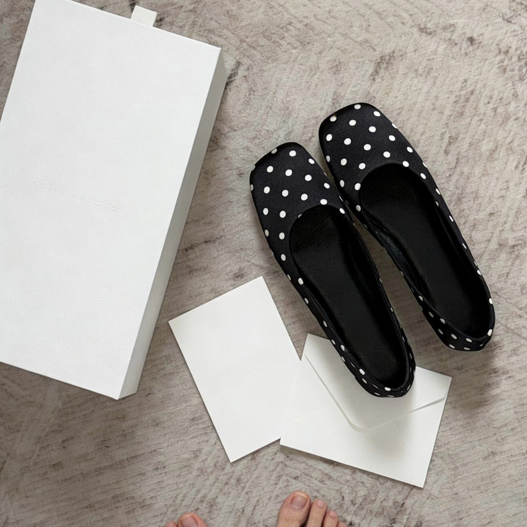 Damen Ballerinas mit eleganter Punktenmusterung und bequemer Innensohle EB