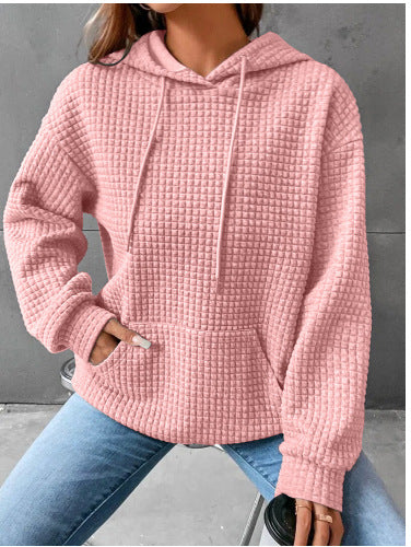Damen Kapuzenpullover aus strukturiertem Material EB