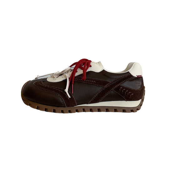 Damen modische Sneaker mit doppeltem Schnürsystem und atmungsaktiver Sohle EB