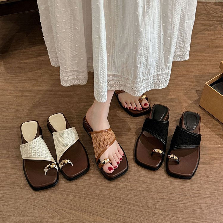 Damen elegante Riemensandalen mit atmungsaktivem Netzoberteil und dezentem Schmuckdetail EB