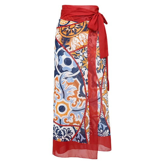 Damen Badeanzug mit eleganter Wickelhose EB