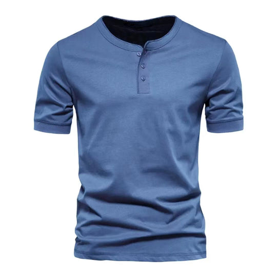 Herren Kurzarm-Henley-Shirt mit praktischer Knopfleiste und bequemer Passform EB