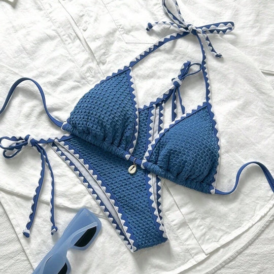Damen Triangel-Bikini mit Volants EB