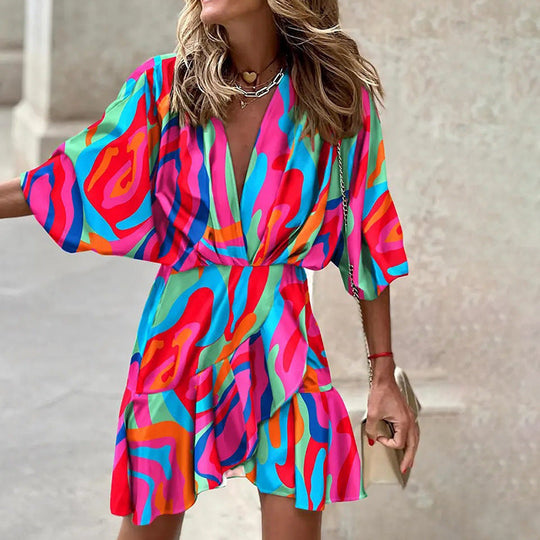EB | Elegantes Kleid mit Fledermausärmeln