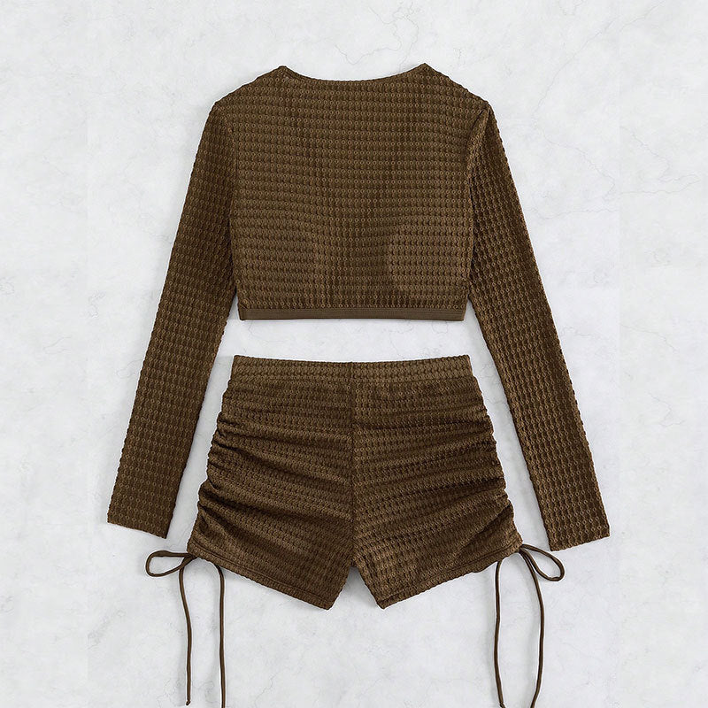 Damen Baderock mit hoch geschnittenem Oberteil und lässigem Design EB