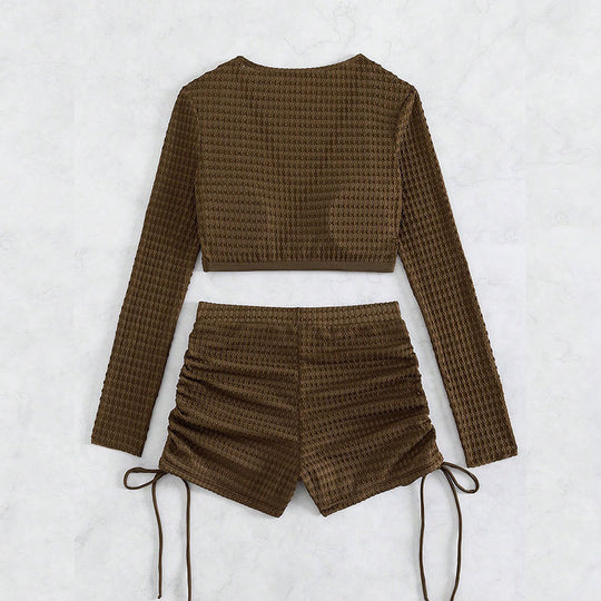 Damen Baderock mit hoch geschnittenem Oberteil und lässigem Design EB