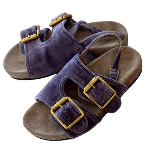 Damen Sandalen mit robustem Riemchen-Design und modischen Schnallen EB
