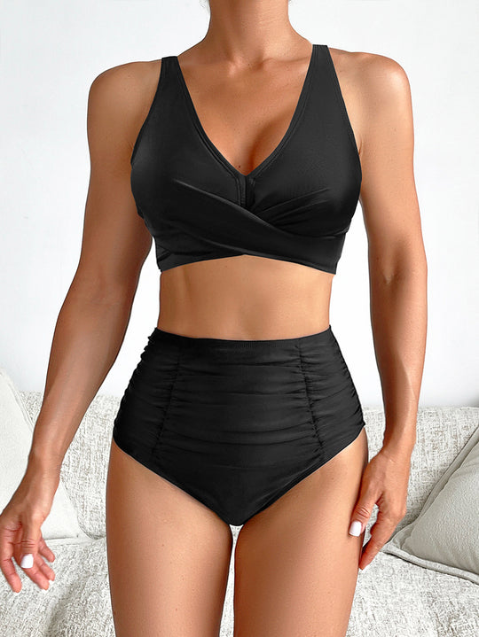 Damen Hochtaillierter Bade-Bikini EB
