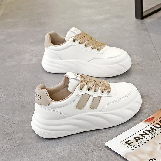 Damen Komfortable Plateau Sneakers mit modernem Design und atmungsaktiver Sohle EB