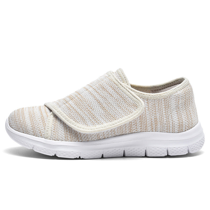 Damen Bequeme Slip-On Sneakers mit hygienischem Designer-Klettverschluss EB