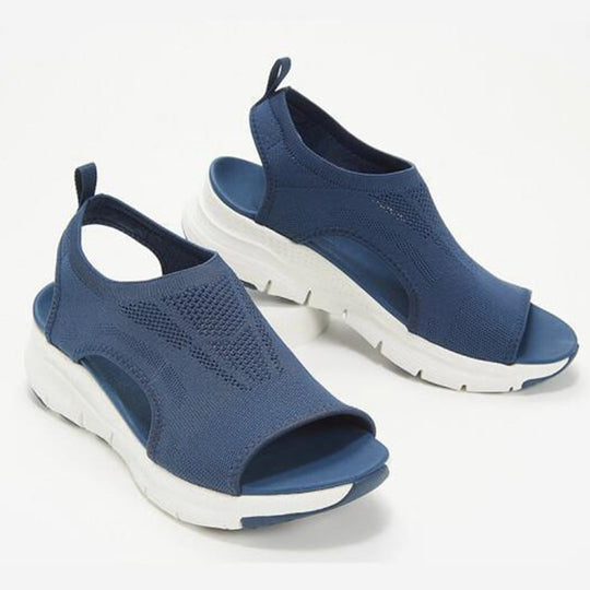 Damen Atmungsaktive Slip-Sandalen mit elastischem Einschlupf und komfortabler Sohle EB