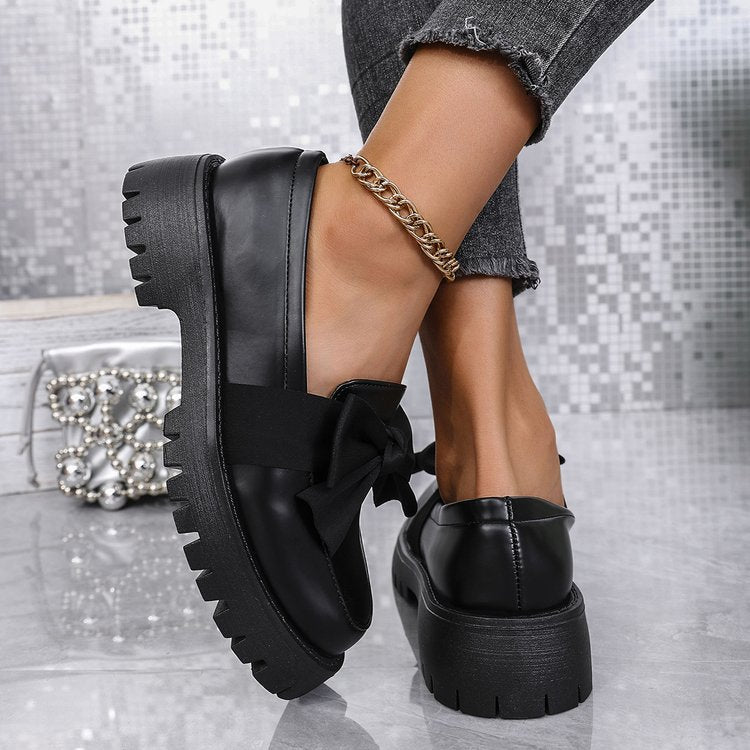 Damen modische Ballerinas mit großen Schleifen EB