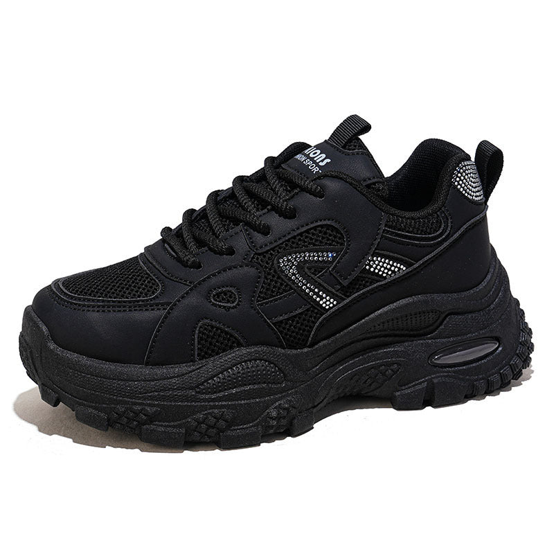 Damen Sportliche Chunky Sneakers mit atmungsaktiven Mesh-Obermaterial und rutschfester Sohle EB