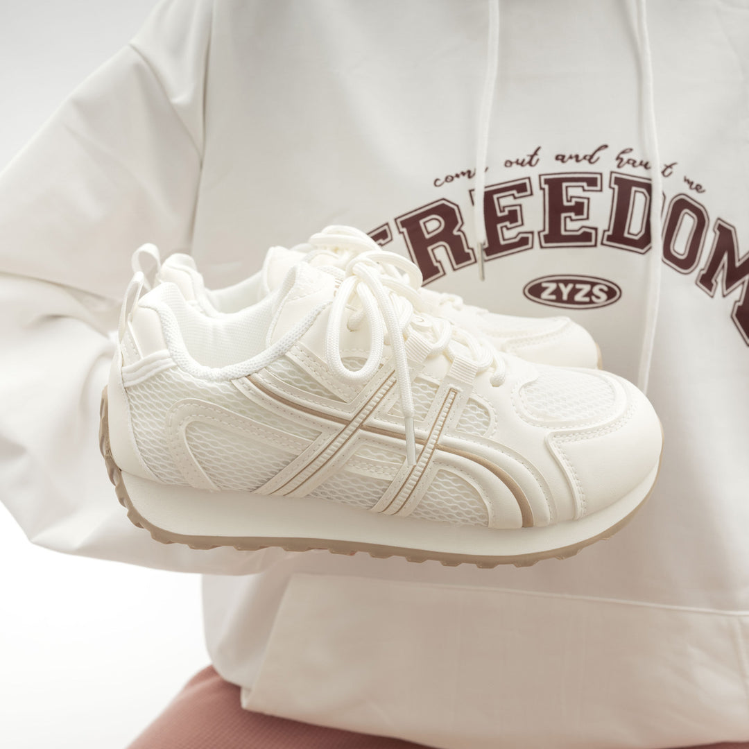 Damen Sportliche Sneakers mit atmungsaktiver Mesh-Oberfläche und rutschfester Sohle EB