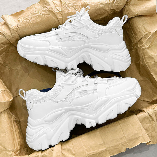 Damen Sportliche Chunky Sneakers mit rutschfester Sohle und atmungsaktiver Mesh-Oberfläche EB
