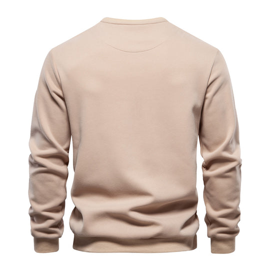 Herren Sweatshirt mit praktischem Brustreißverschluss und weichem Innenfutter EB