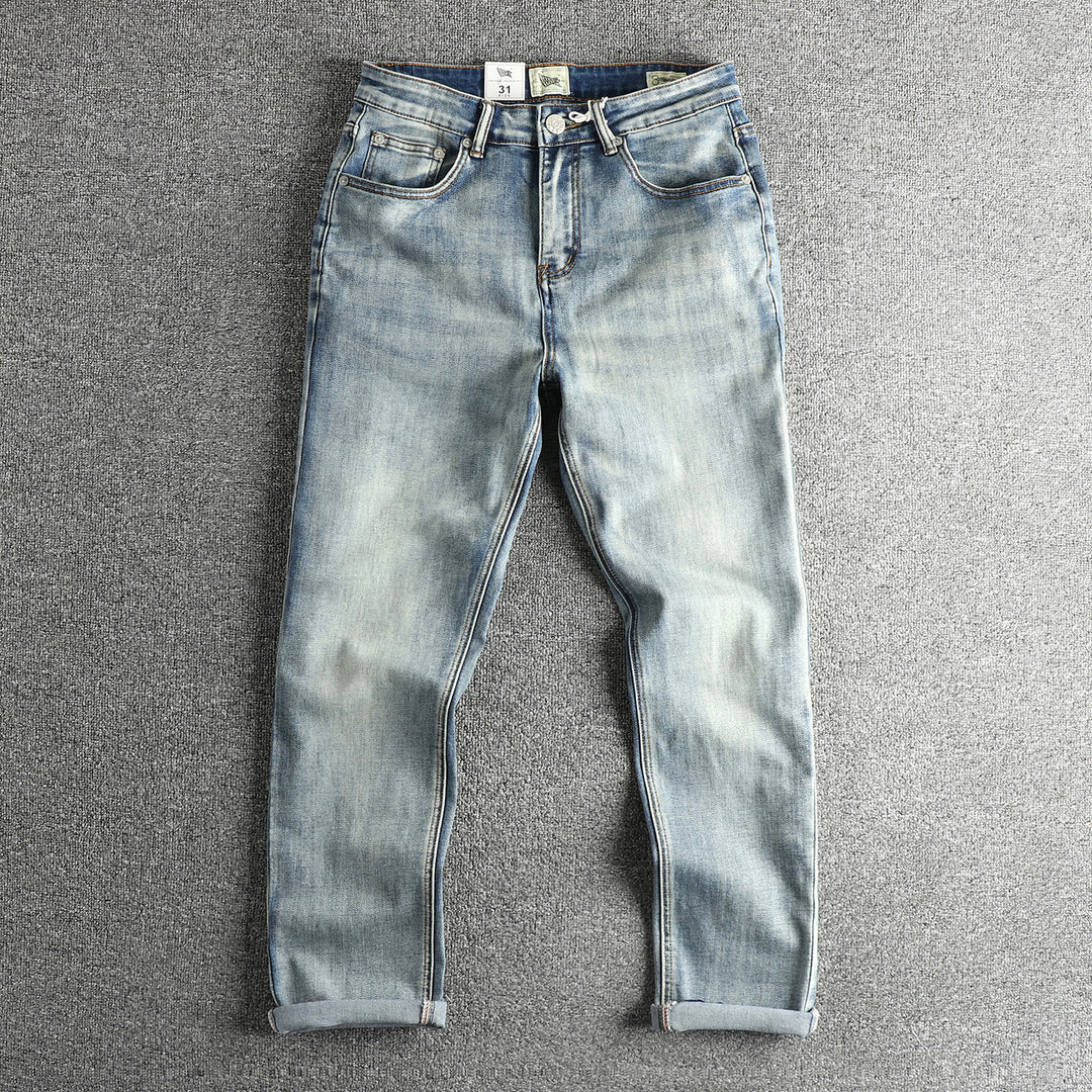 Damen Slim-Fit Jeans mit lässigen Fransen EB