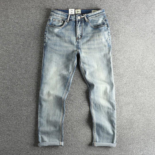 Damen Slim-Fit Jeans mit lässigen Fransen EB
