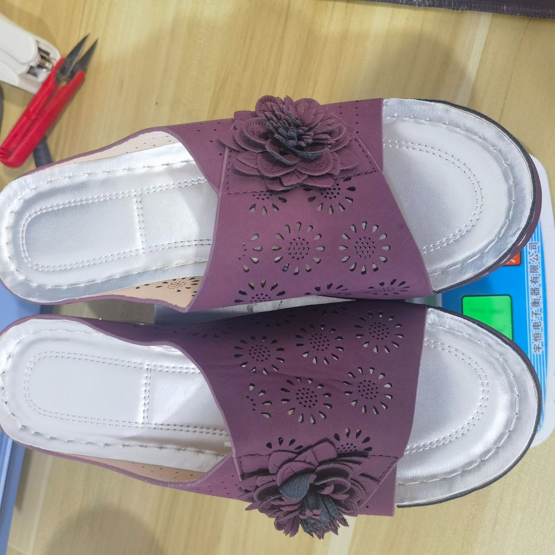 Damen Komfortable Sandalen mit floralem Design EB