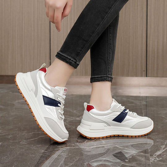 Damen modische und bequeme Sneakers mit stoßdämpfendem Laufprofil EB
