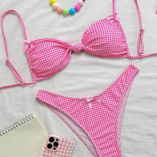 Damen Bikini-Set mit Rüschendetails und verstellbaren Trägern EB