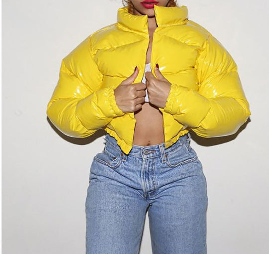 Damen Glänzende Kurzdaunenjacke EB