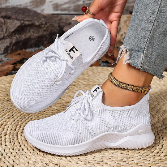 Damen Sportliche Sneaker mit atmungsaktiver Netzstruktur und flexibler Sohle EB