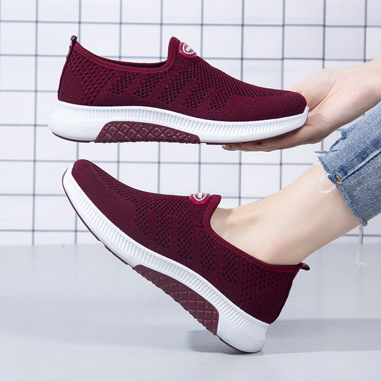Damen Atmungsaktive Slip-On Sneakers mit rutschfester Sohle EB