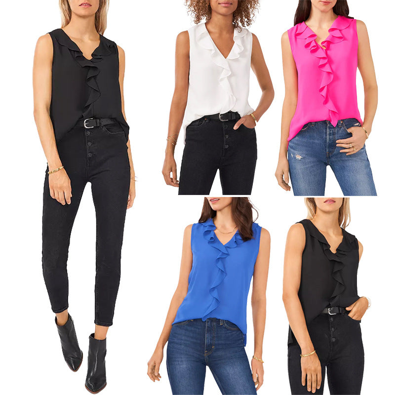Damen Bluse mit Rüschendetails EB