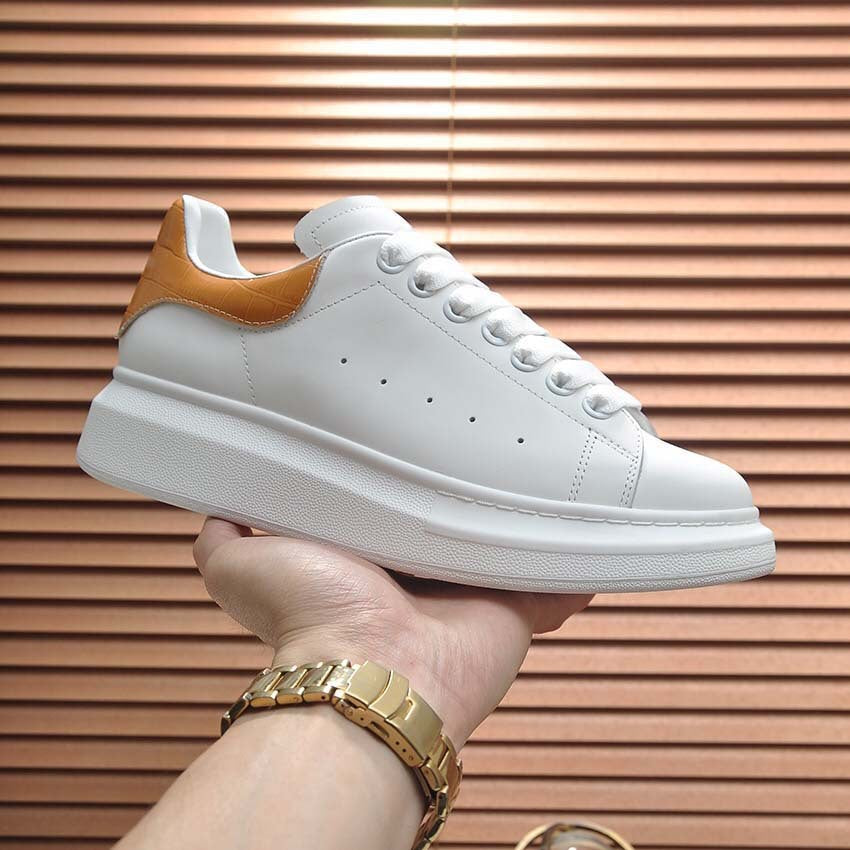 Damen Sportliche Sneakers mit modischer Lederspitze und gepolsterter Sohle EB