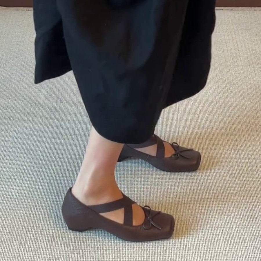 Damen Ballerinas mit elegantem Kreuzriemen und komfortabler Innensohle EB