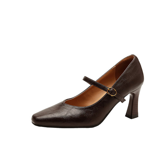 Damen elegante Mary Jane Pumps mit schickem Riemchen EB
