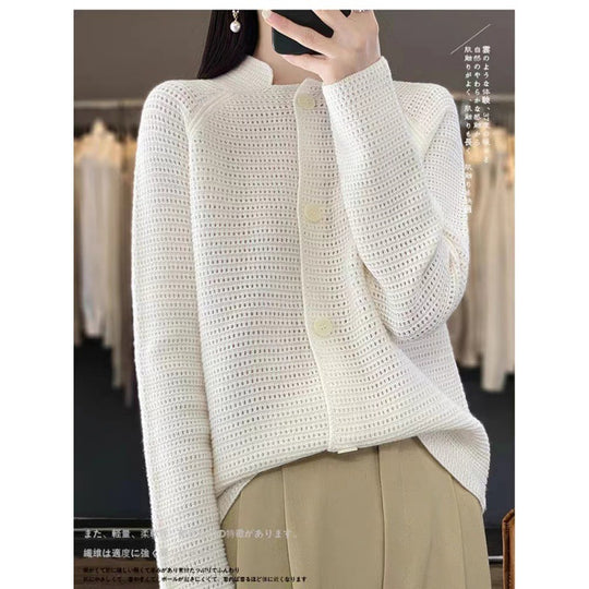 Damen Strickjacke mit besonderen Knopfdetails und strukturierter Maschenoptik EB