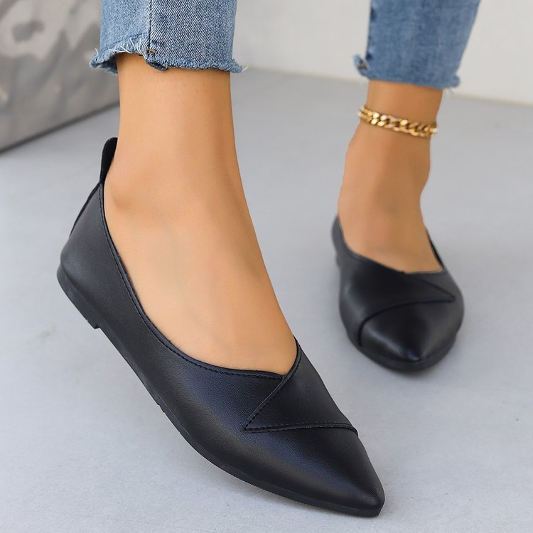 Damen Spitzen Ballerinas mit eleganter Nahtführung EB