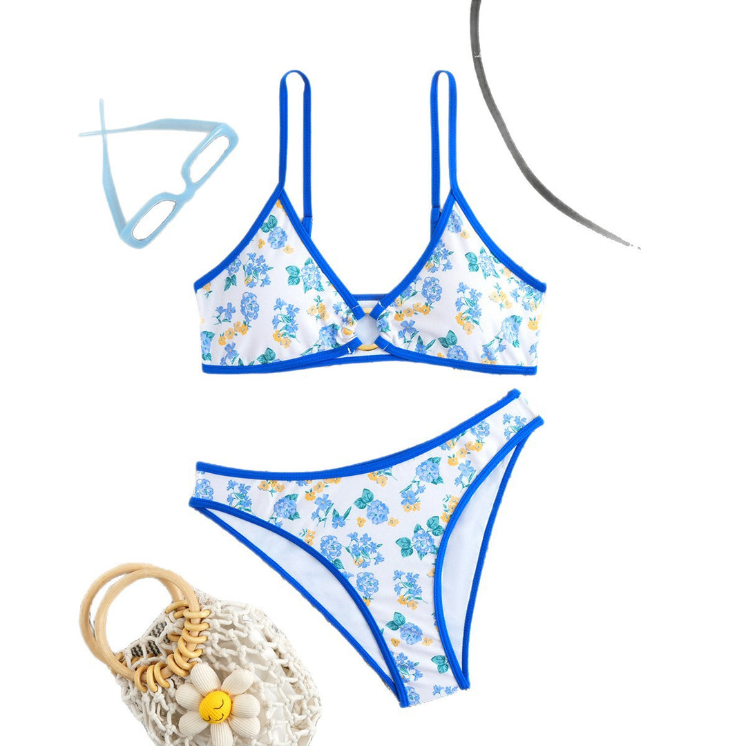 Damen Bikiniset mit verspieltem Blumendesign und komfortablem Schnitt EB