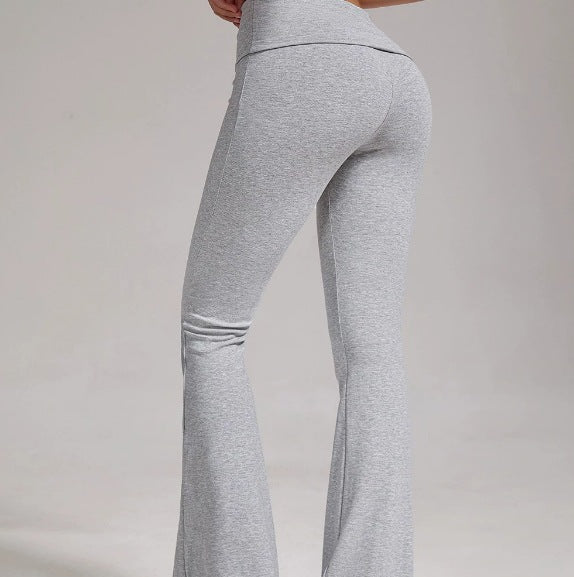 Damen nan hochgeschnittene Stretch-Flare-Yogahose mit formendem Bund EB