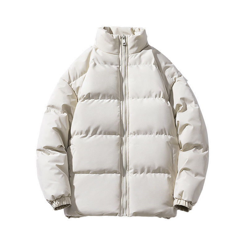 Herren voluminöse Isolationsjacke mit matter Microfaser‑Außenhülle und hohem Stehkragen EB