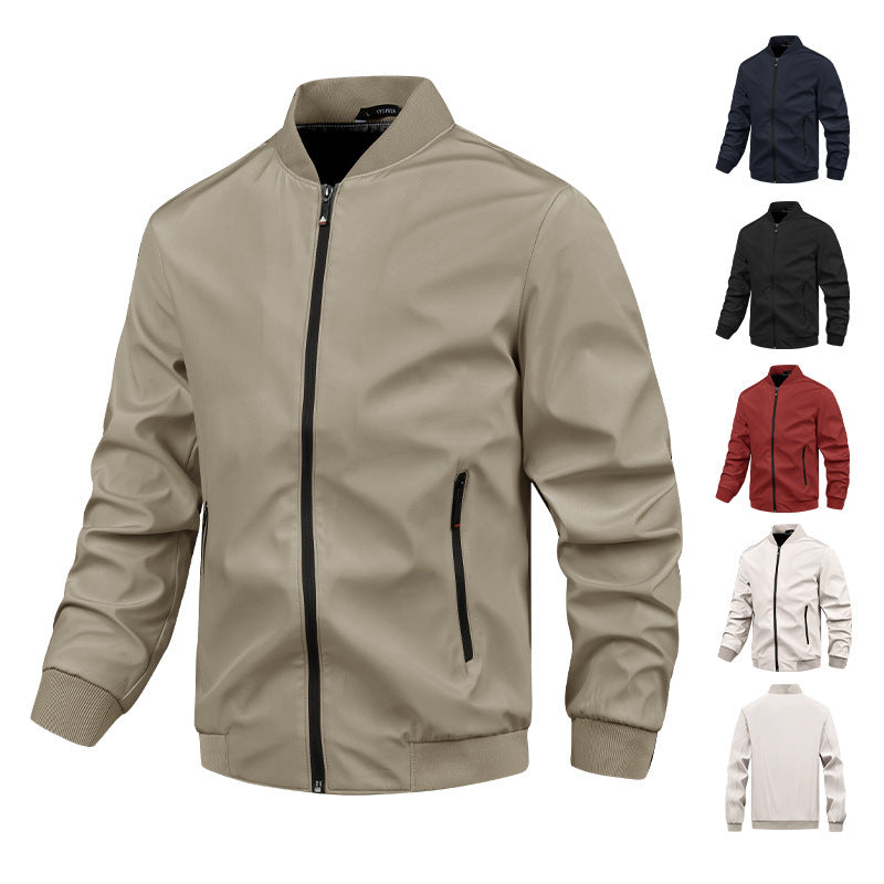 Herren moderne Bomberjacke mit elastischem Bündchen und praktischen Taschen EB