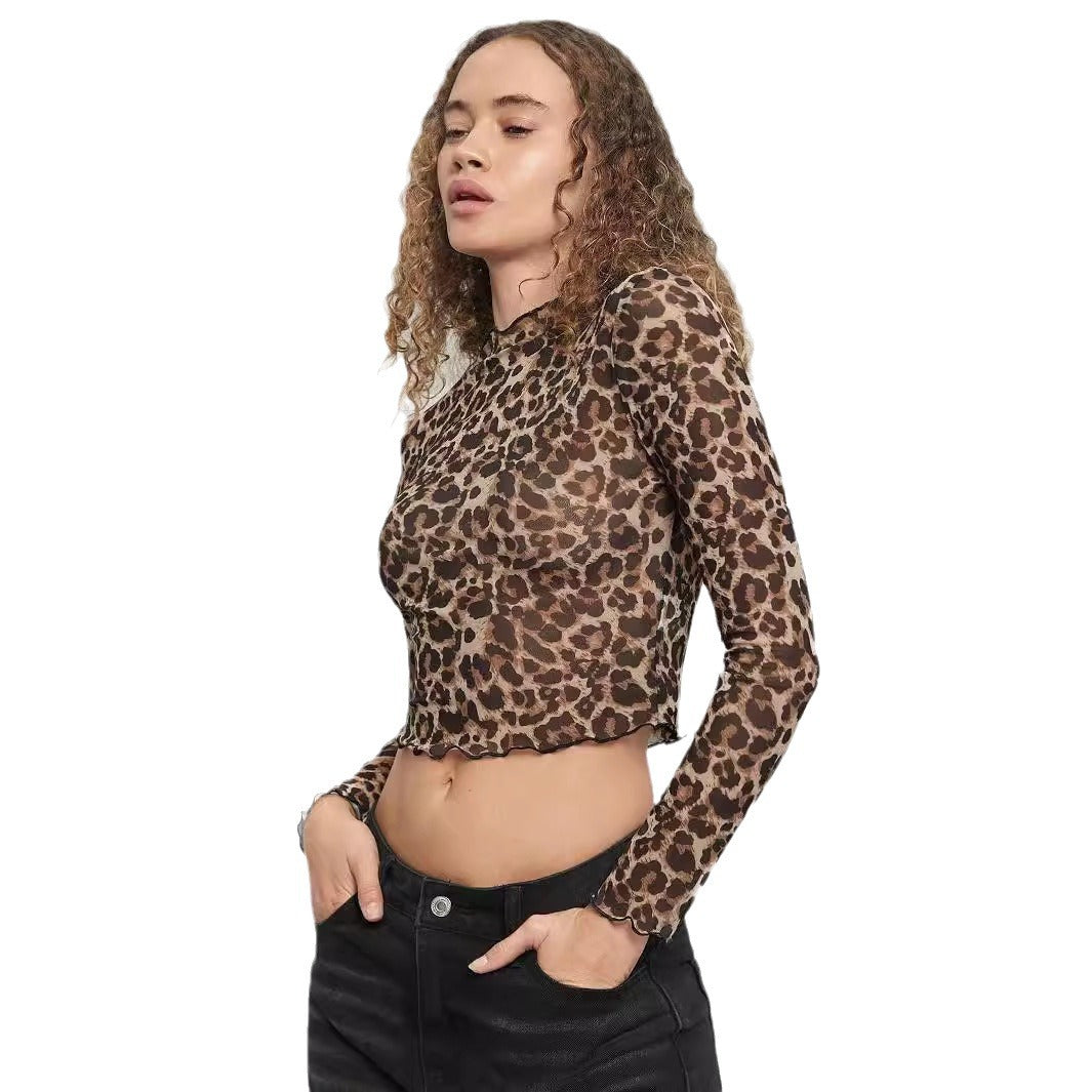 Damen Transparente Langarmshirt EB