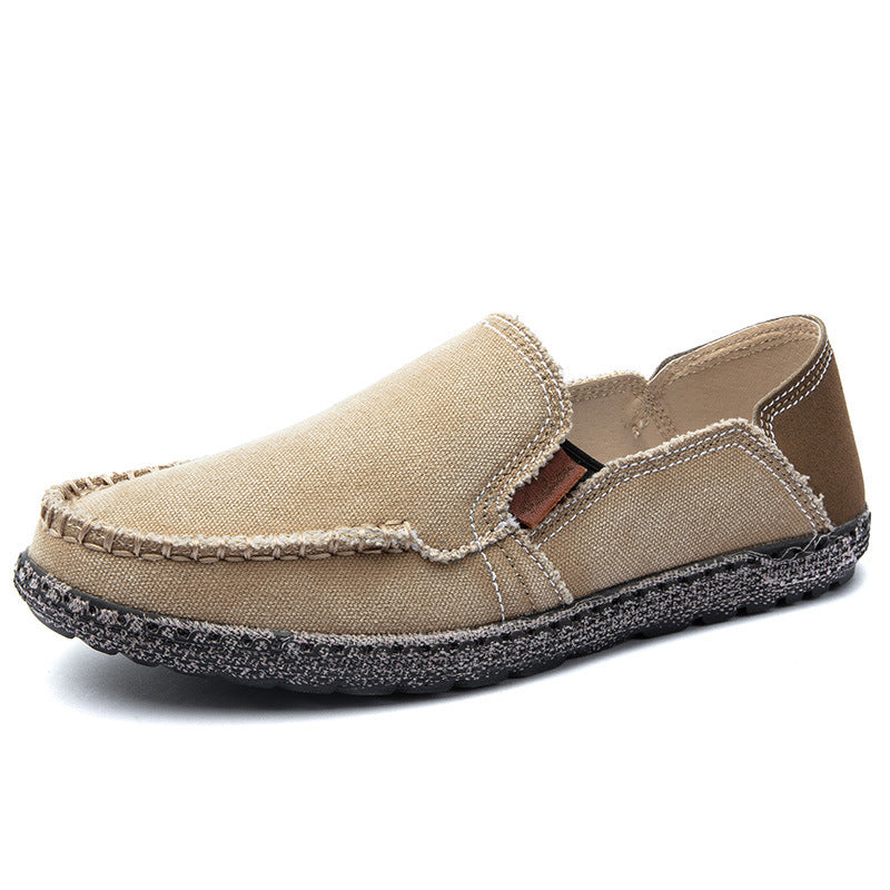 Damen lässige Slip-On Schuhe aus robustem Denim mit handgenähter Optik EB