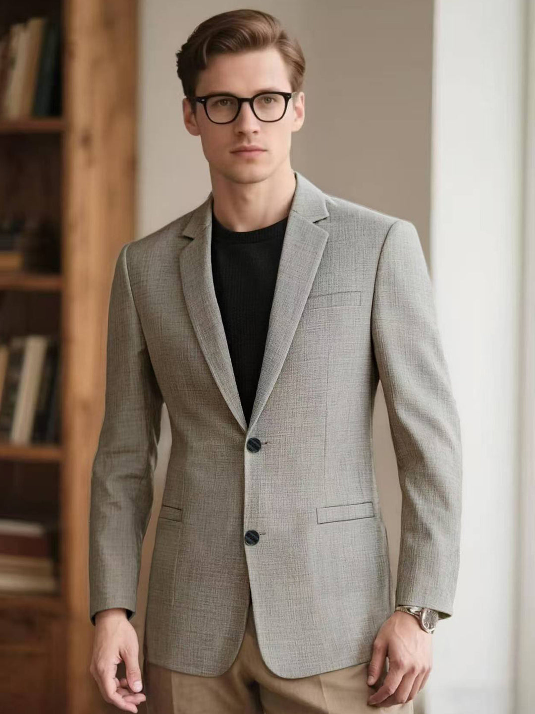 Herren eleganter strukturierten Blazer EB